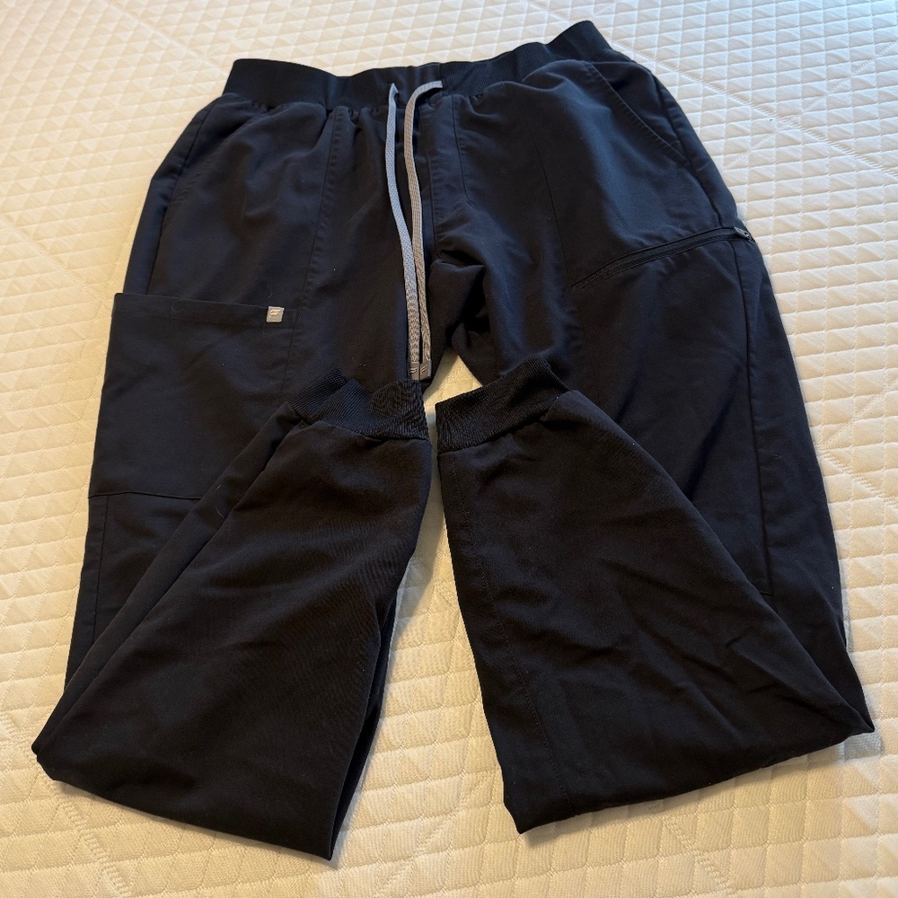 Fabletics Men’s Jogger Scrub Pants Black Large Tall Athletic Fit